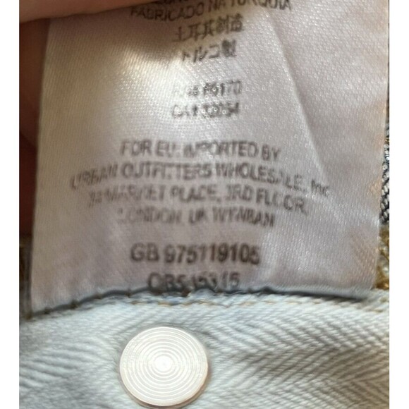 Free People Reagan Raw Hem Jeans Size 25 Blue Exposed Button Fly Skinny Fit - Picture 4 of 8